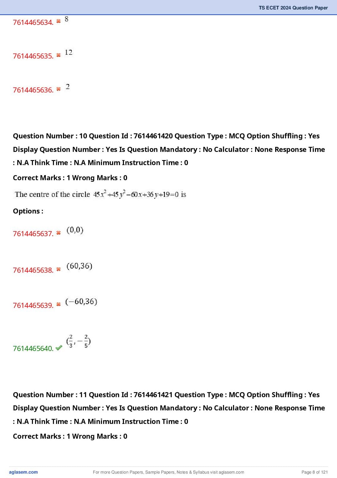 TS ECET 2024 Question Paper PDF with Answer Key (5 Papers)