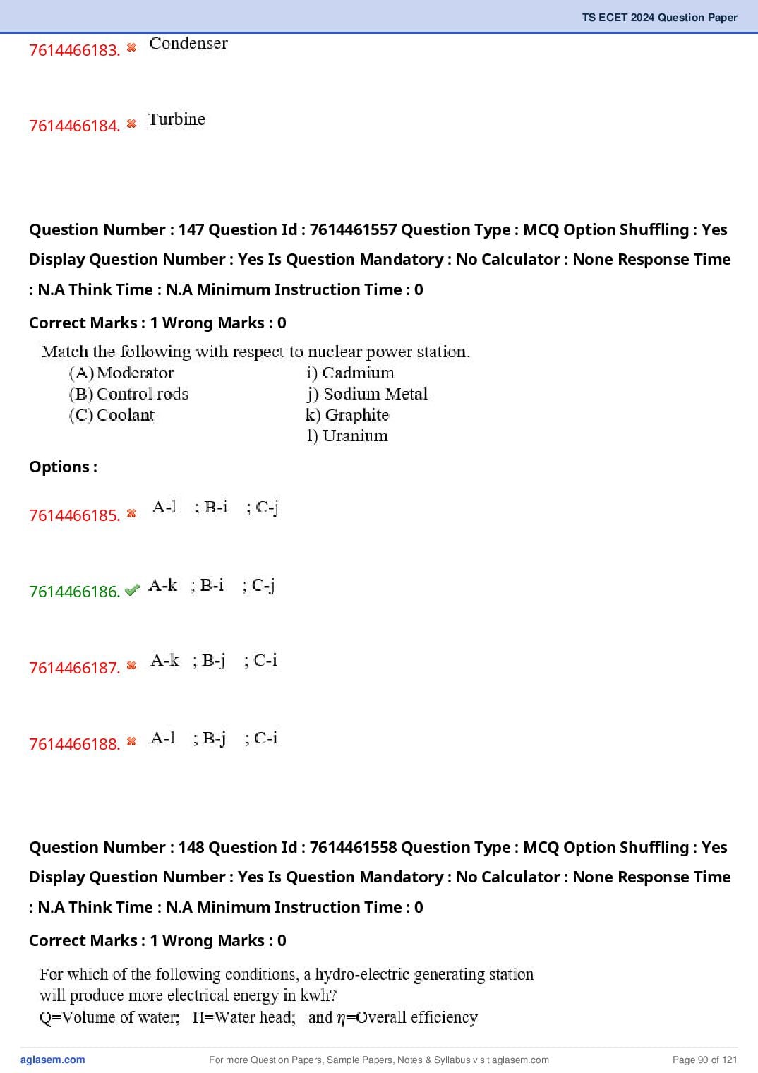 TS ECET 2024 Question Paper PDF with Answer Key (5 Papers)