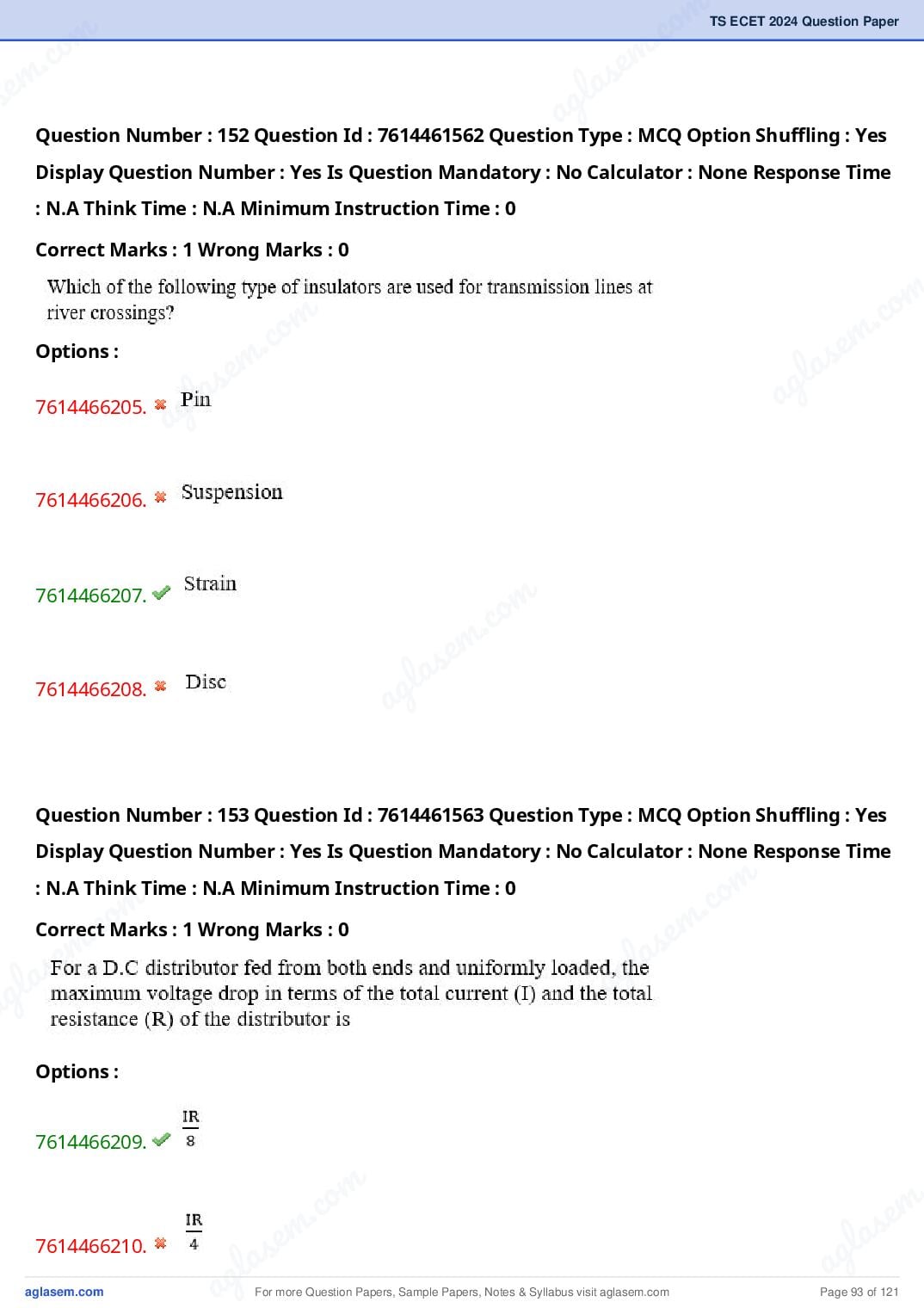 TS ECET 2024 Question Paper PDF with Answer Key (5 Papers)