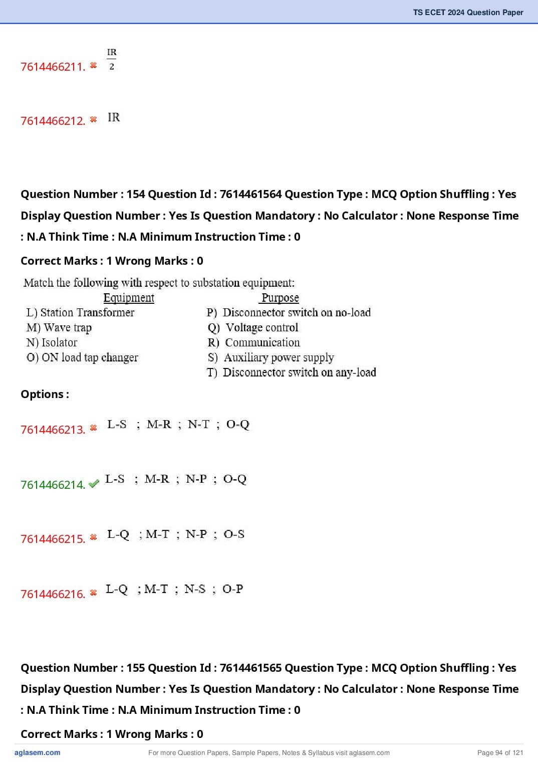 TS ECET 2024 Question Paper PDF with Answer Key (5 Papers)