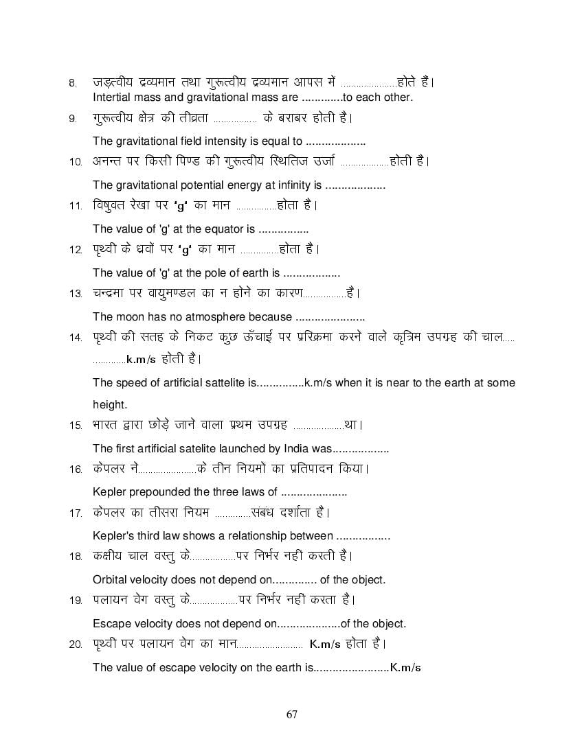 MP Board Class 11 Physics Question Bank (PDF) – Important Questions