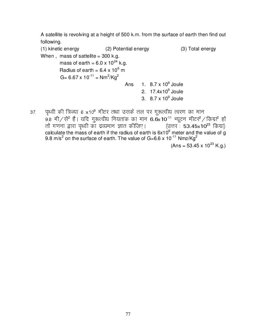 MP Board Class 11 Physics Question Bank (PDF) – Important Questions