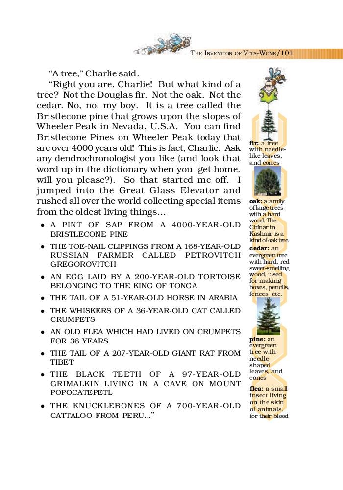 NCERT Book Class 7 English (Honeycomb) Chapter 7 Dad and the Cat and the  Tree; The Invention of Vita-Wonk