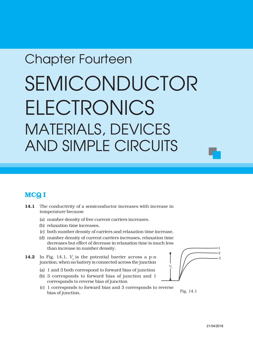 NCERT Exemplar Class 12 Physics Unit 14 Semiconductor Electronics - Page 1