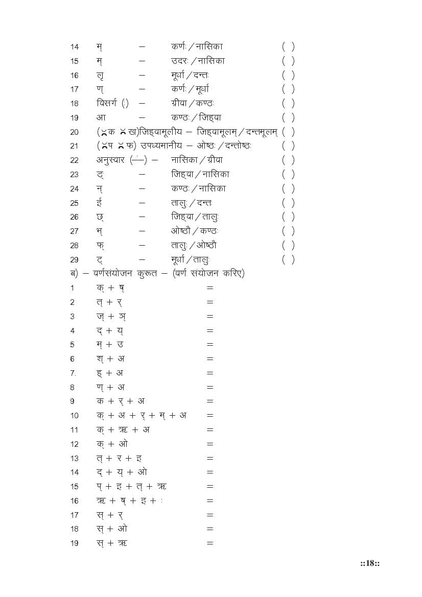 MP Board Class 11 Sanskrit (General) Question Bank (PDF) – Important Questions