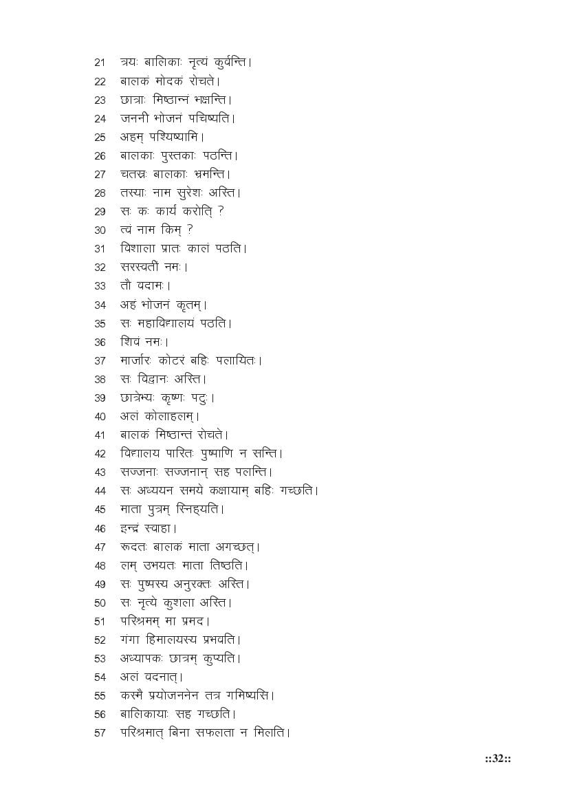 MP Board Class 11 Sanskrit (General) Question Bank (PDF) – Important Questions