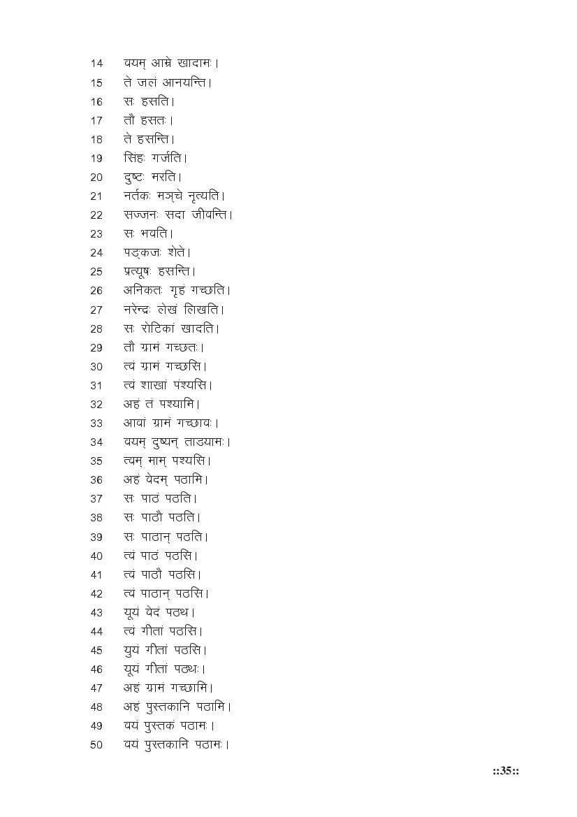 MP Board Class 11 Sanskrit (General) Question Bank (PDF) – Important Questions