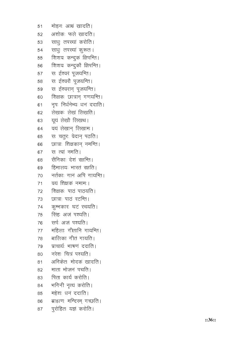 MP Board Class 11 Sanskrit (General) Question Bank (PDF) – Important Questions