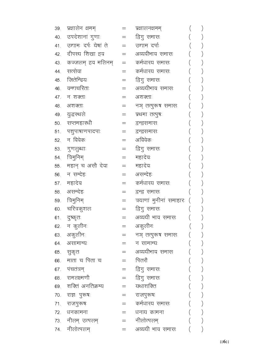 MP Board Class 11 Sanskrit (General) Question Bank (PDF) – Important Questions