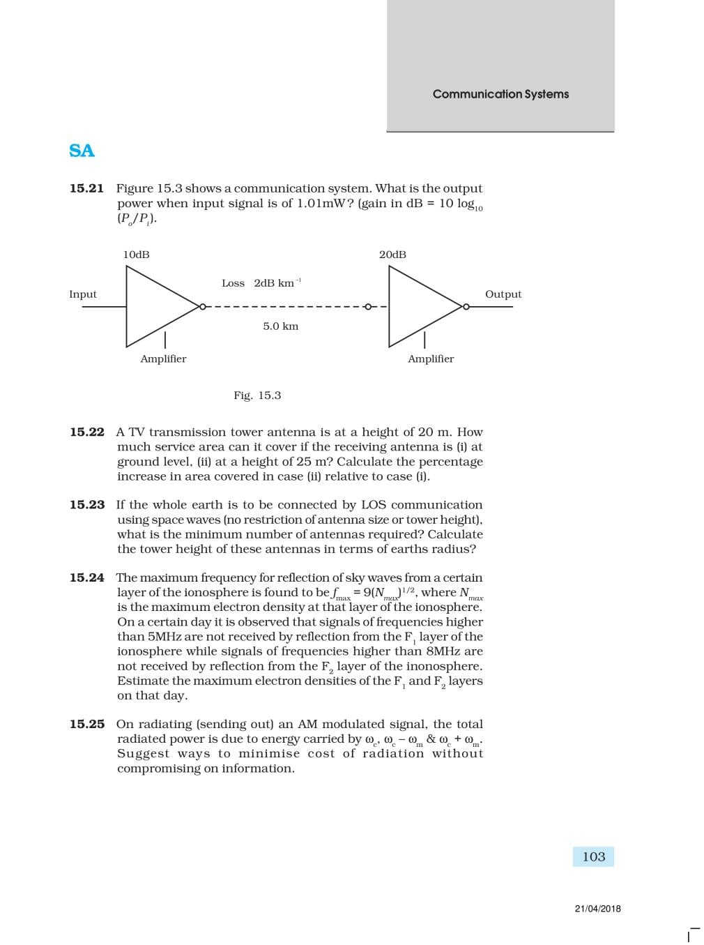 NCERT Exemplar Class 12 Physics Chapter 15 Communication Systems