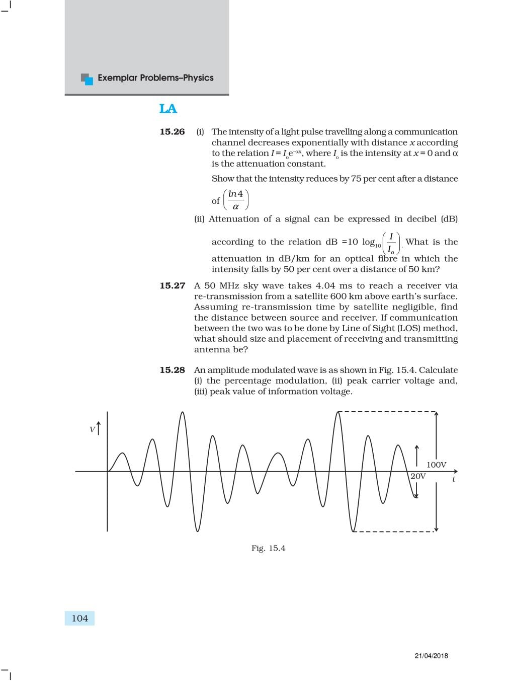 NCERT Exemplar Class 12 Physics Chapter 15 Communication Systems