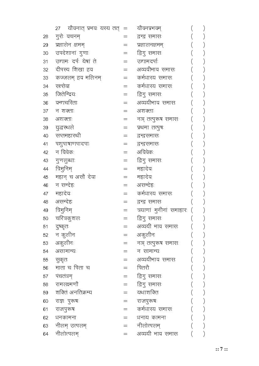 MP Board Class 11 Sanskrit (Special) Question Bank (PDF) – Important Questions