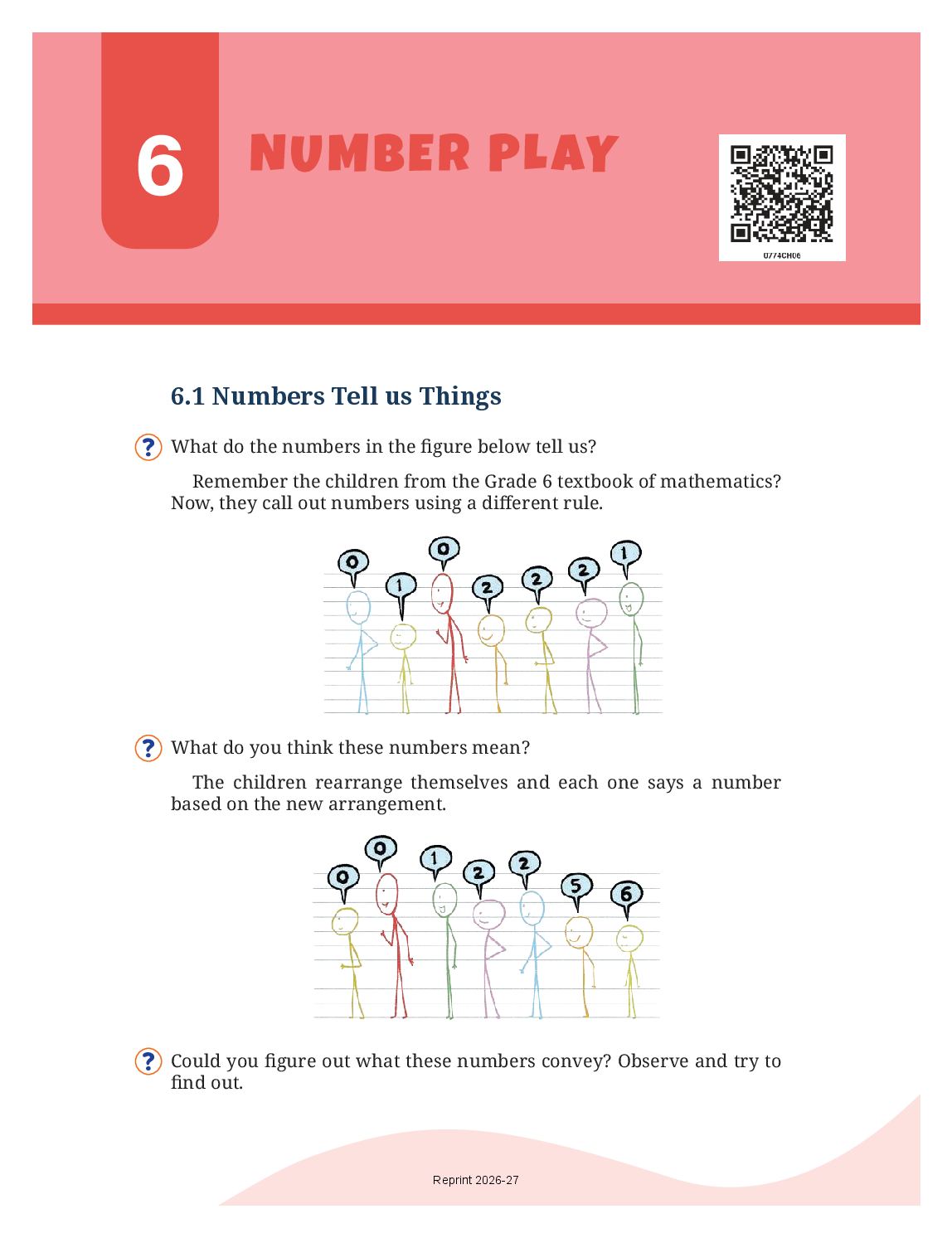 NCERT Book Class 7 Mathematics (Part I) Chapter 6 Number Play - Page 1 of 32