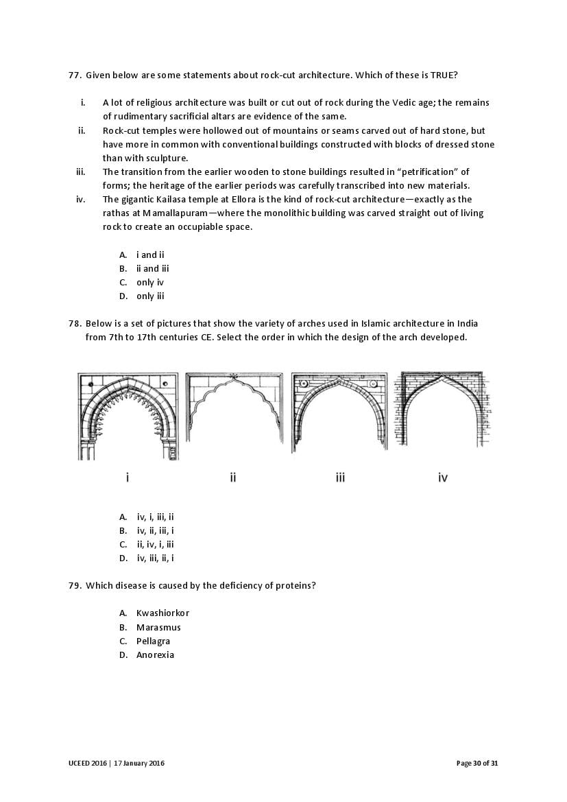 UCEED 2016 Question Paper PDF with Final Answer Key
