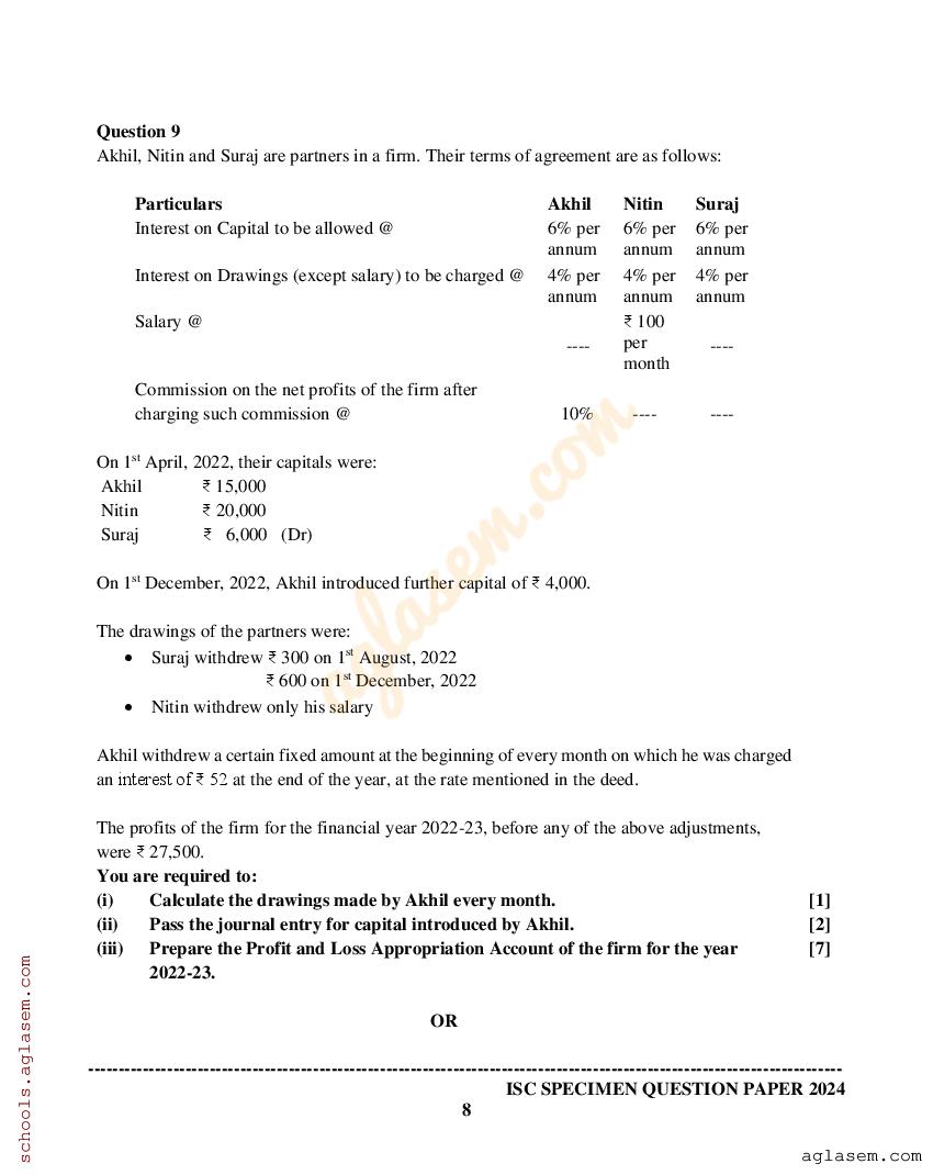 ISC History Specimen Paper 2024 PDF CISCE Class 12 History Sample Paper   9 