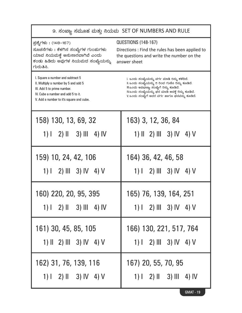 Karnataka NMMS Study Material (PDF) – MAT and SAT Science, Maths, Social Science
