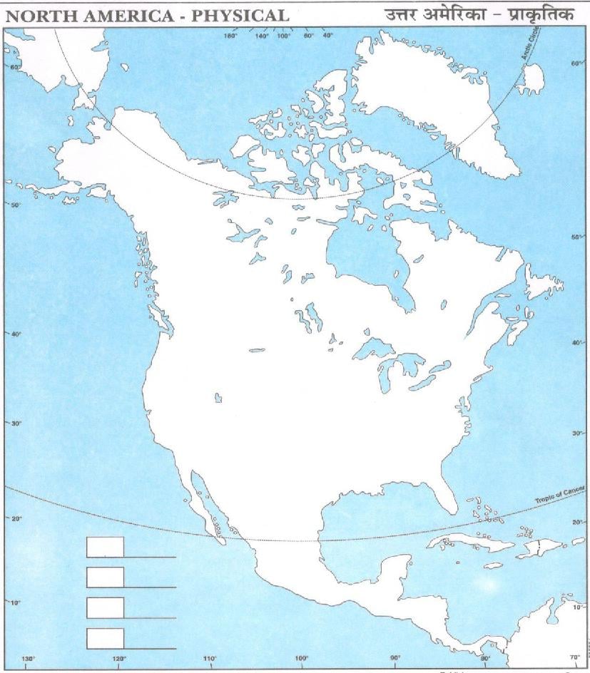 North America Physical Map Pdf Of Outline Map For