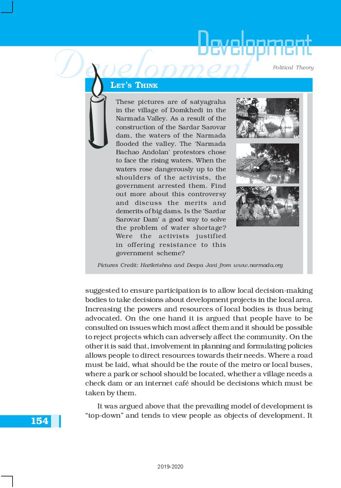 NCERT Book Class 11 Political Science Chapter 10 Development