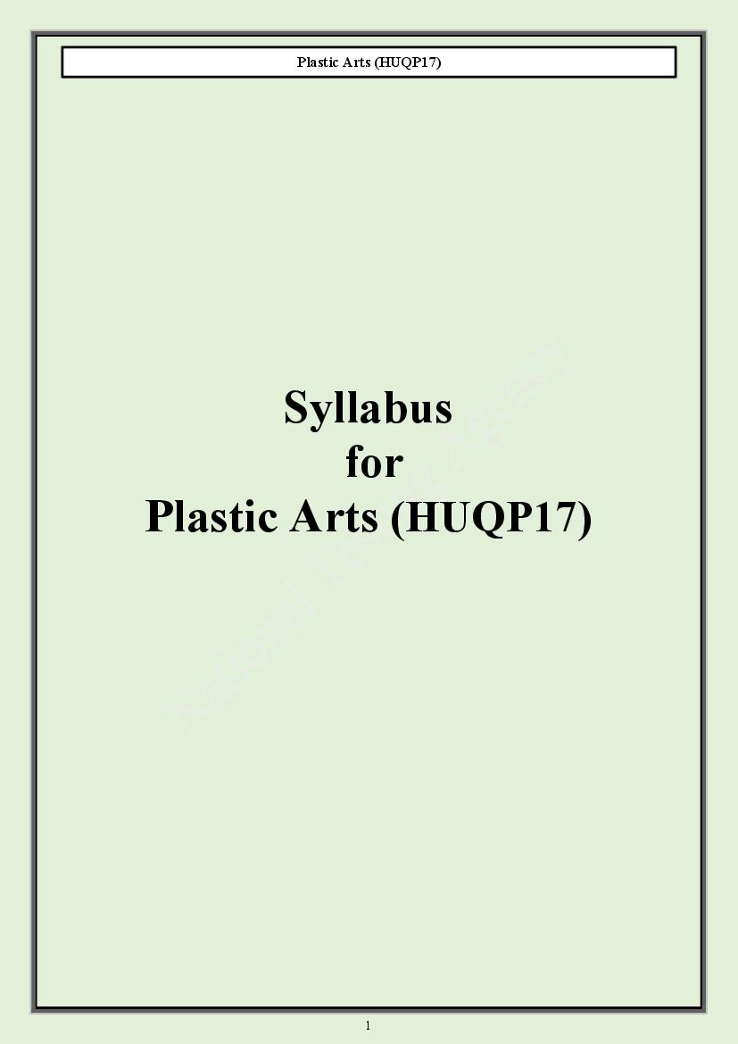 CUET PG 2024 Syllabus Plastic Arts - Page 1
