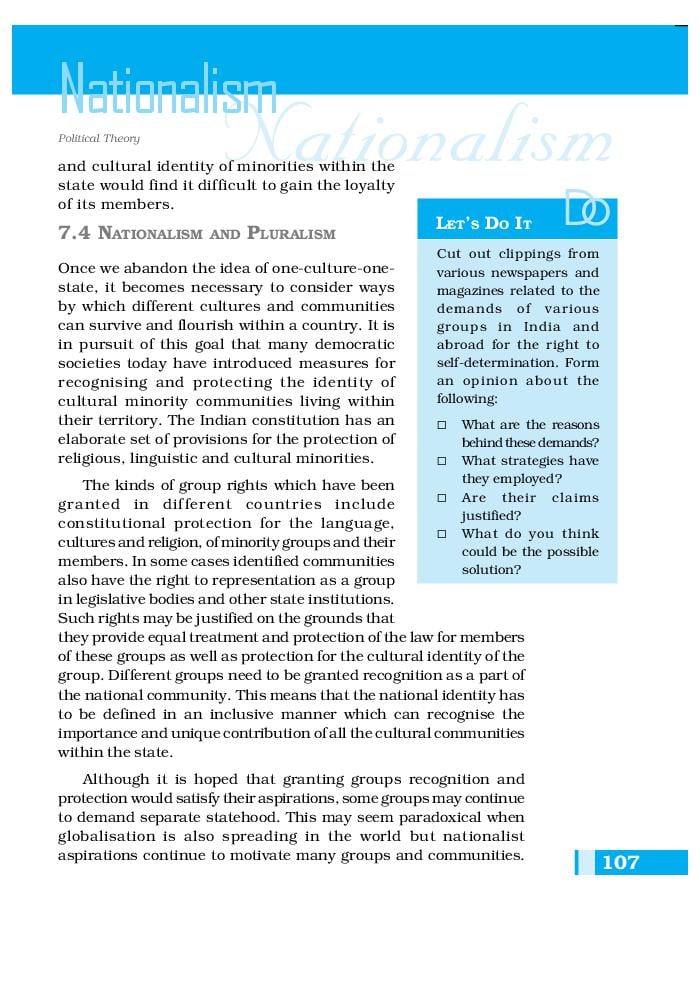 Ncert Book Class 11 Political Science Chapter 7 Nationalism Pdf
