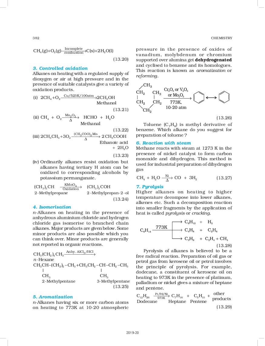 NCERT Book Class 11 Chemistry Chapter 13 Hydrocarbons