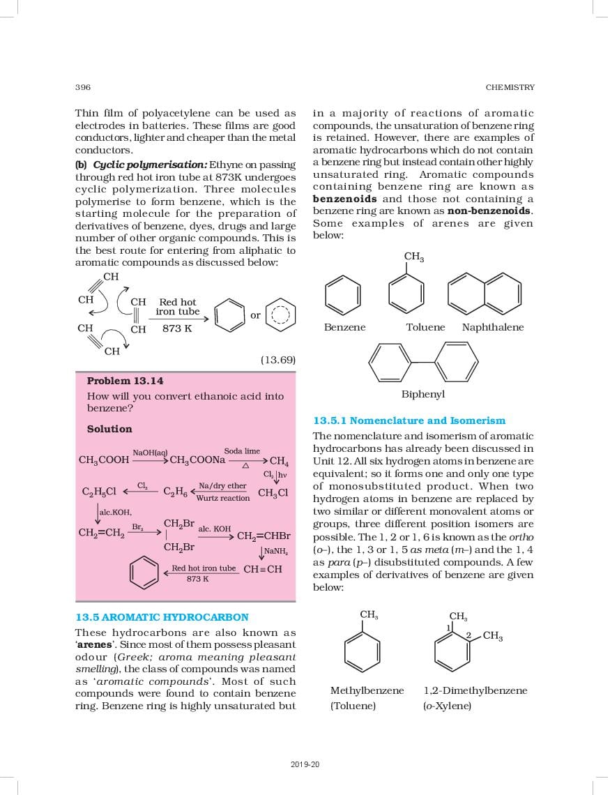 NCERT Book Class 11 Chemistry Chapter 13 Hydrocarbons