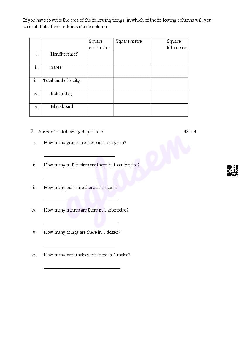 Class 5 Maths Sample Paper 2025 PDF - Latest Practice Model Question ...