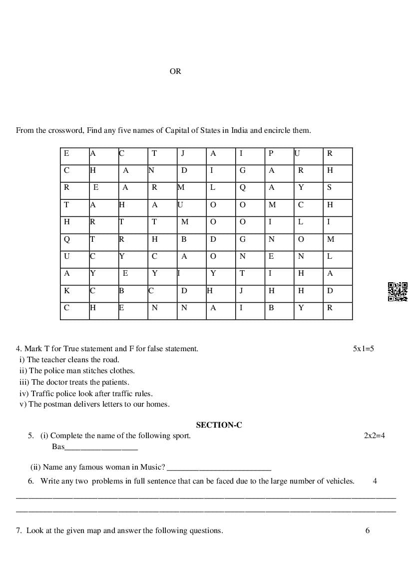 Class 5 EVS Sample Paper 2025 PDF - Latest Practice Model Question ...