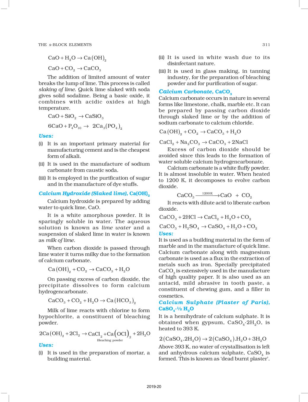 Ncert Book Class 11 Chemistry Chapter 10 The S Block Elements