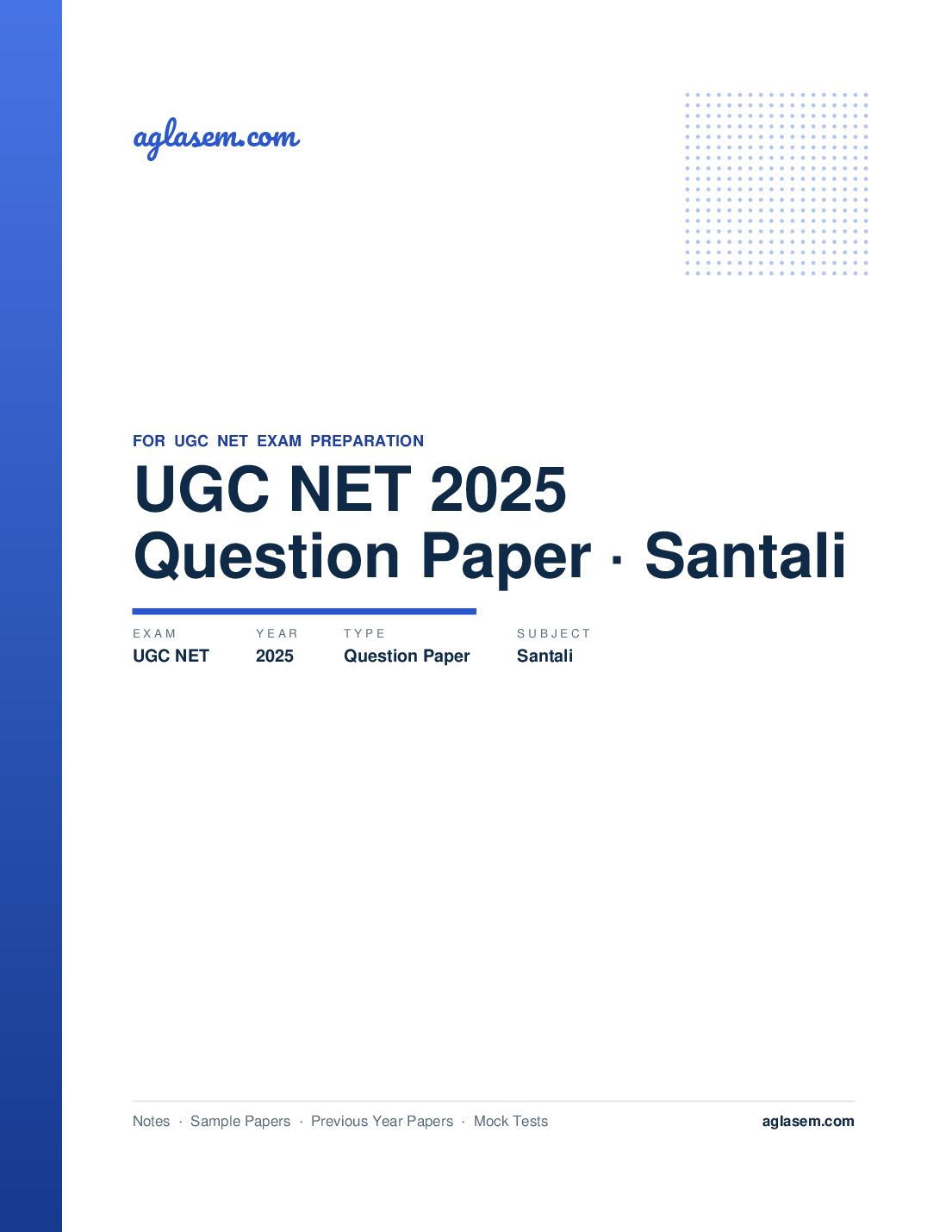 UGC NET 2025 Question Paper Santali - Page 1 of 146