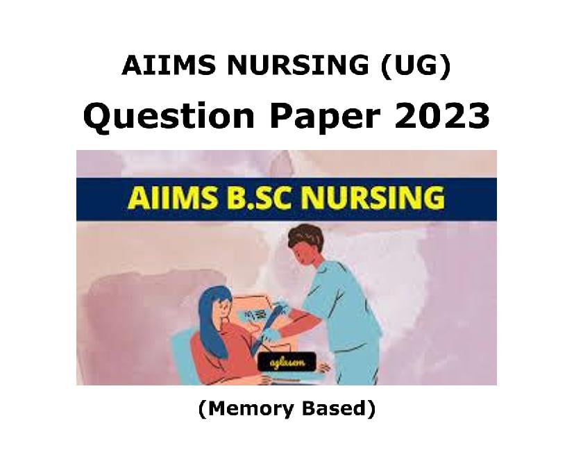 aiims bsc nursing last year question paper pdf