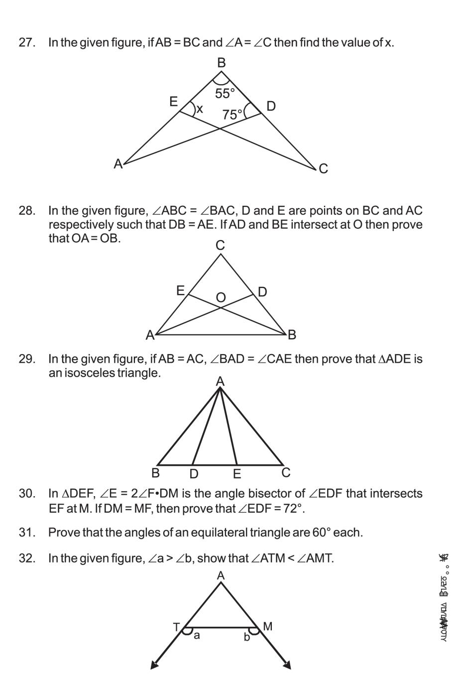 case study based questions class 9 maths triangles