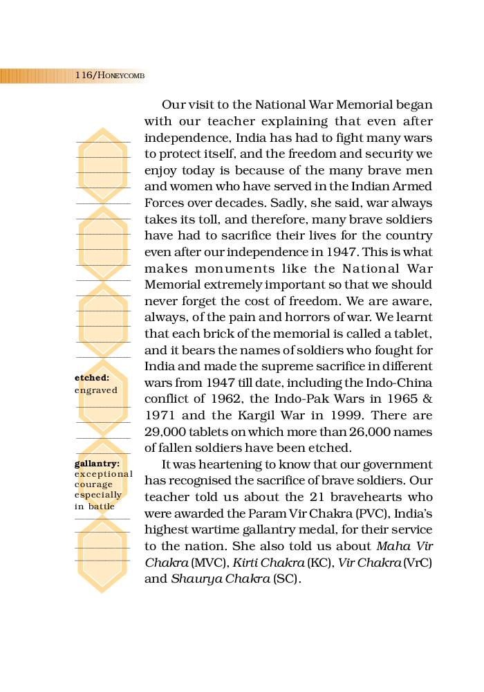 NCERT Book Class 7 English Chapter 8 A Homage To Our Brave Soldiers 