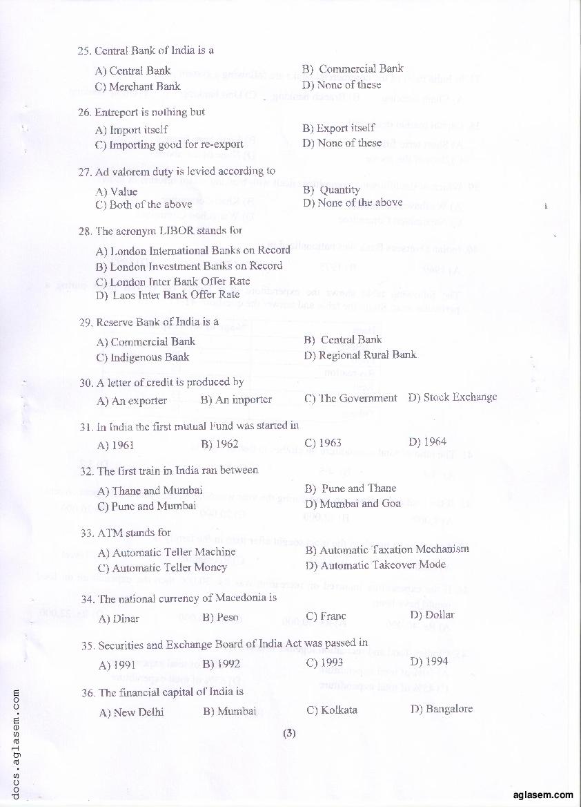 PU MET 2015 Question Paper PDF with Answer Key
