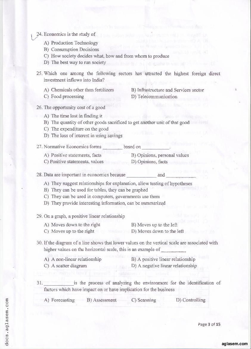 PU MET 2016 Question Paper PDF with Answer Key