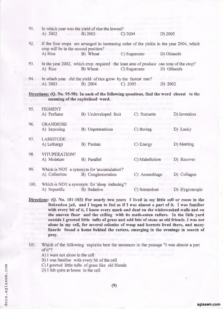 PU MET 2018 Question Paper PDF with Answer Key
