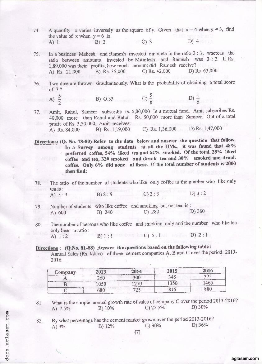 PU MET 2018 Question Paper PDF with Answer Key
