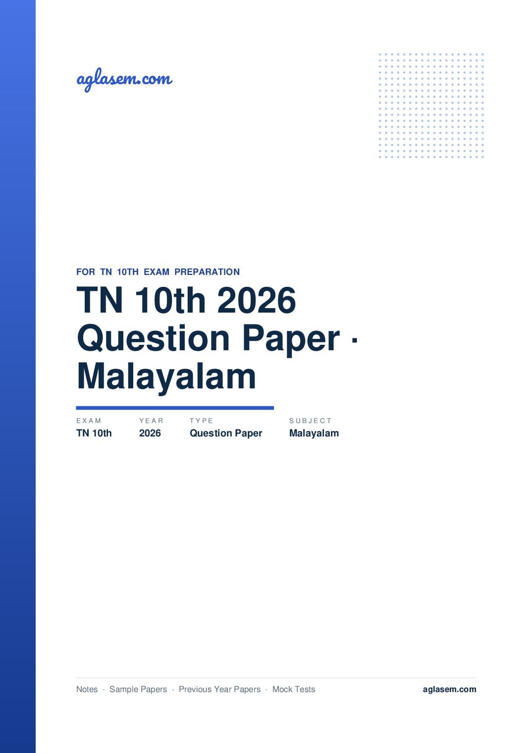 TN 10th Question Paper 2026 Malayalam - Page 1 of 13