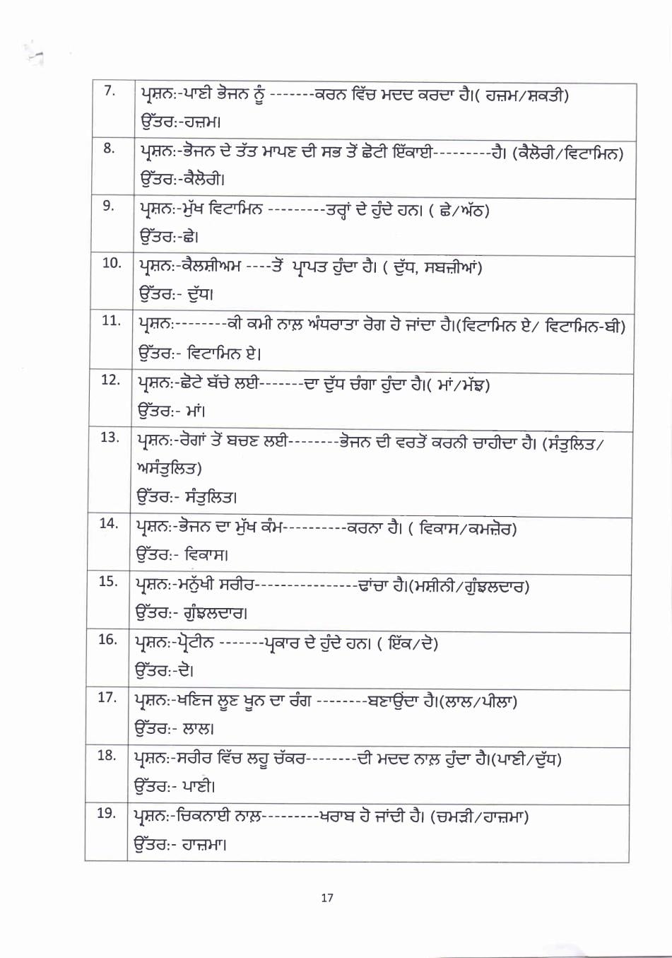 PSEB 10th Class Question Bank 2024