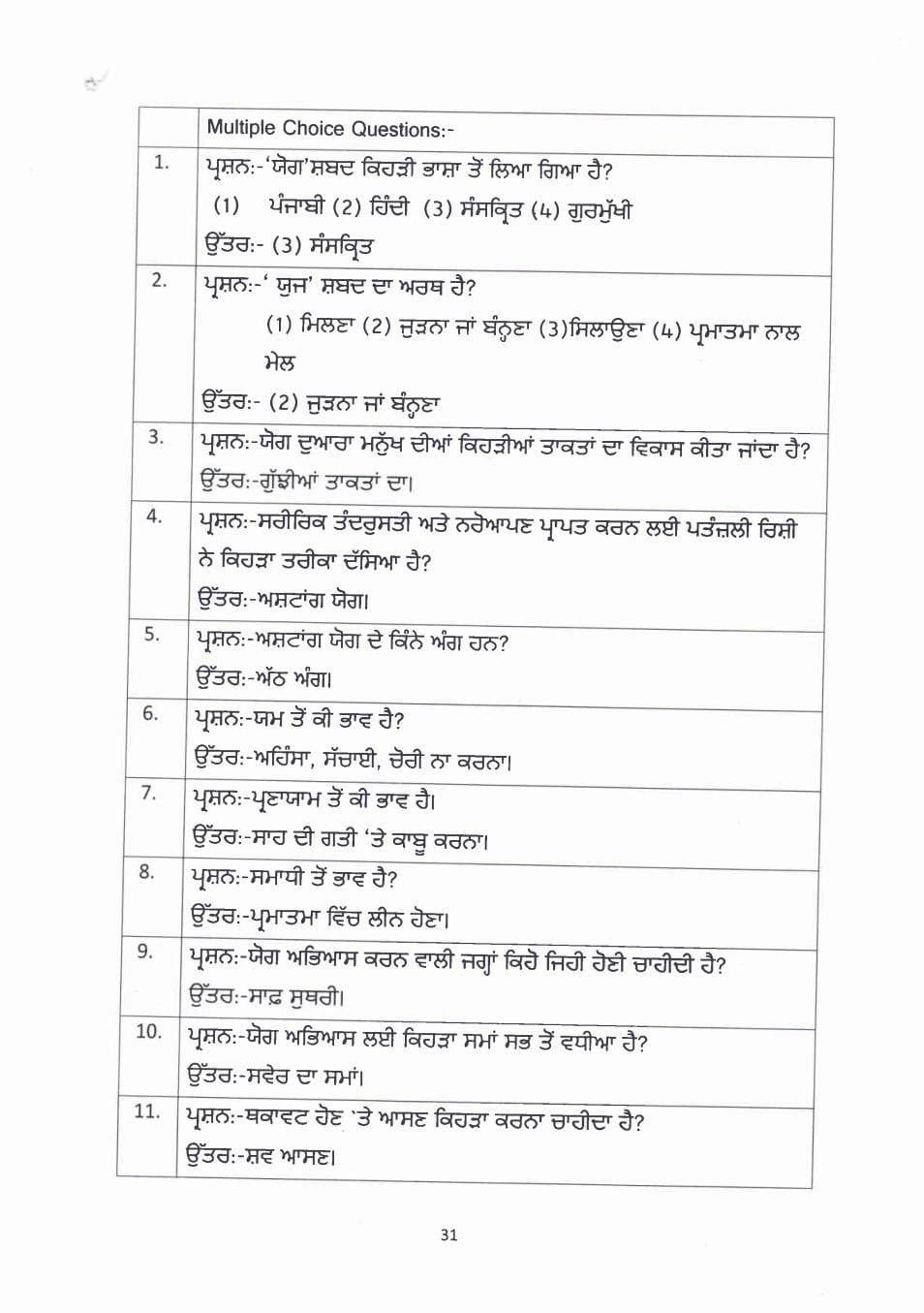 PSEB 10th Class Question Bank 2024