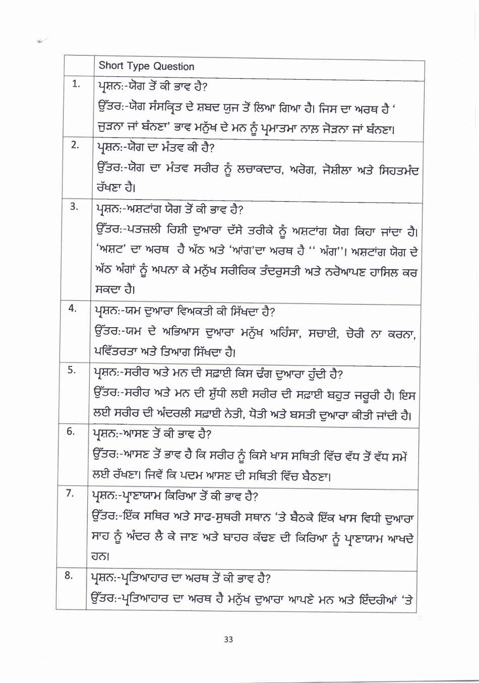 PSEB 10th Class Question Bank 2024