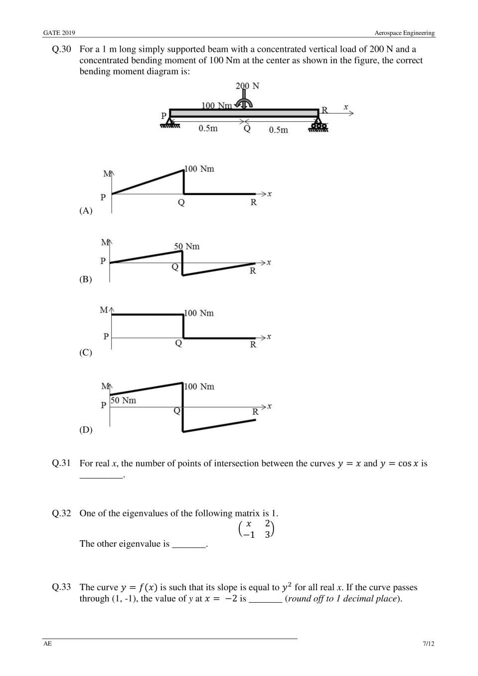 GATE 2019 Question Papers PDF with Answers (26 Papers)