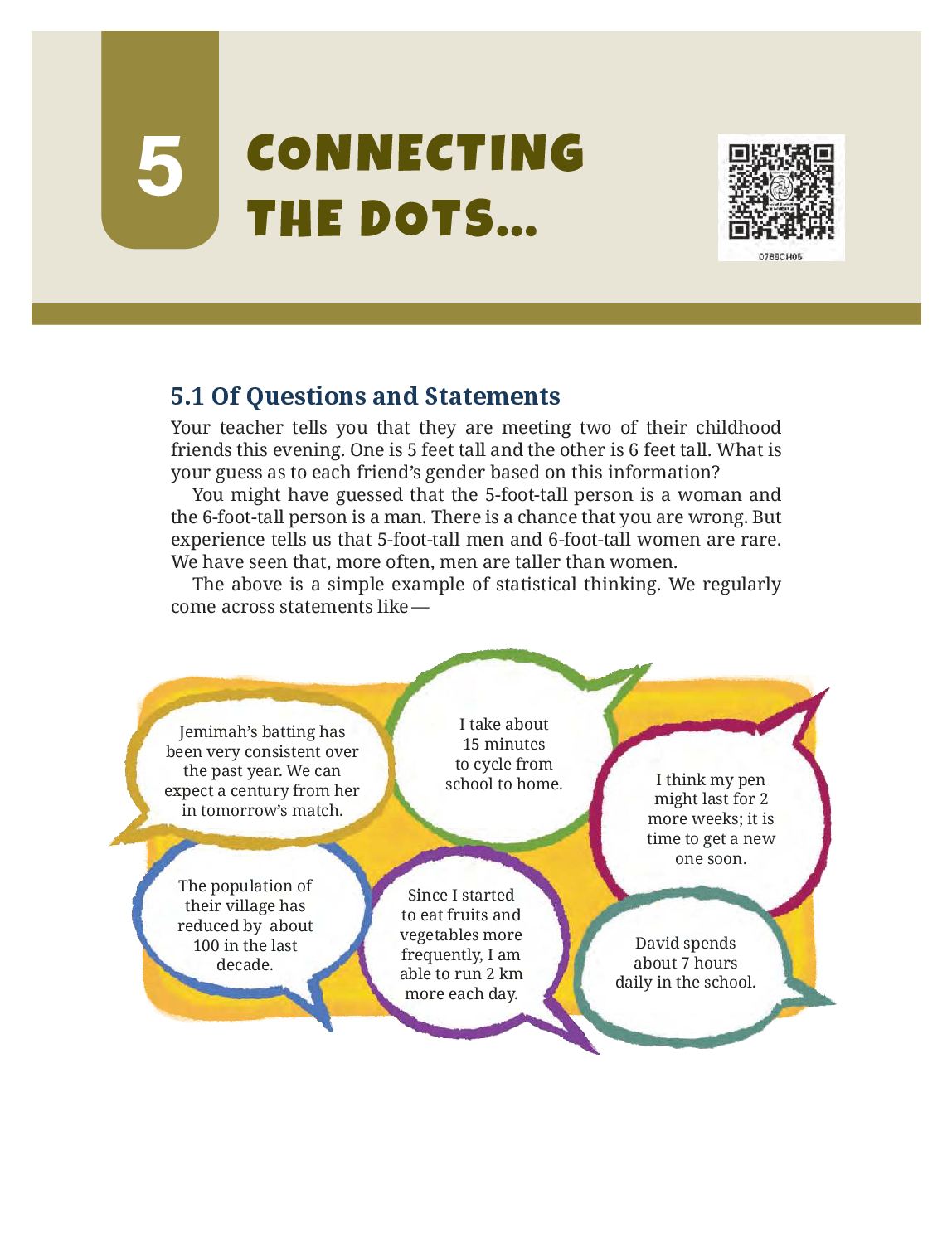 NCERT Book Class 7 Mathematics (Part II) Chapter 5 Connecting the Dots... - Page 1 of 39