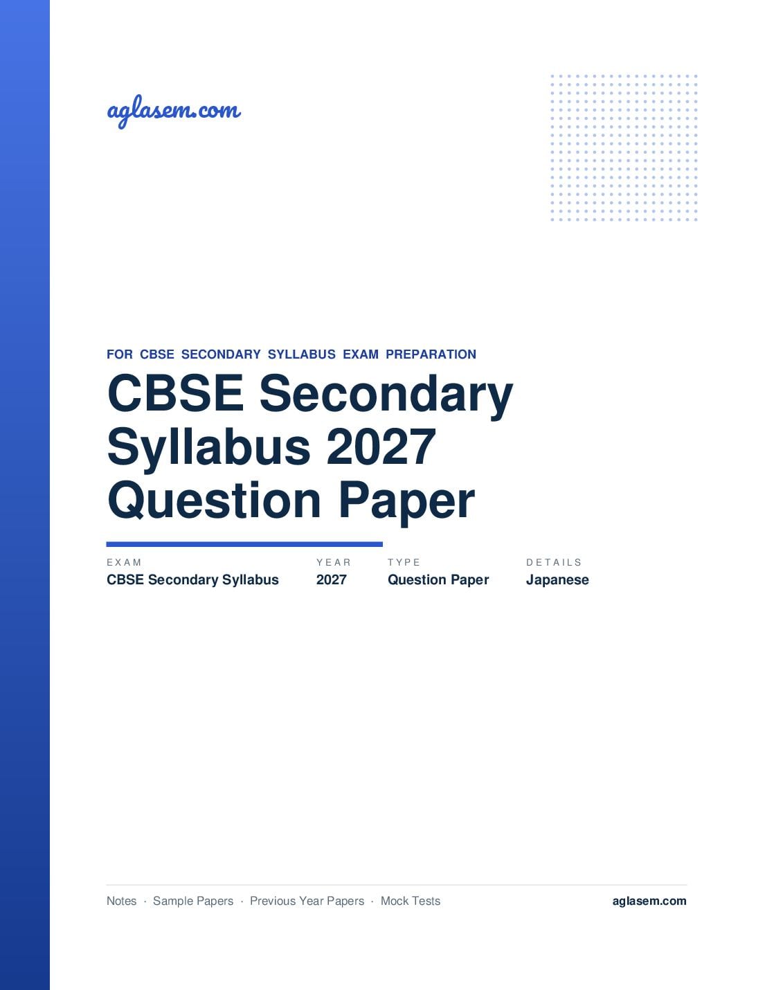 CBSE Secondary Syllabus 2027 Japanese - Page 1 of 6