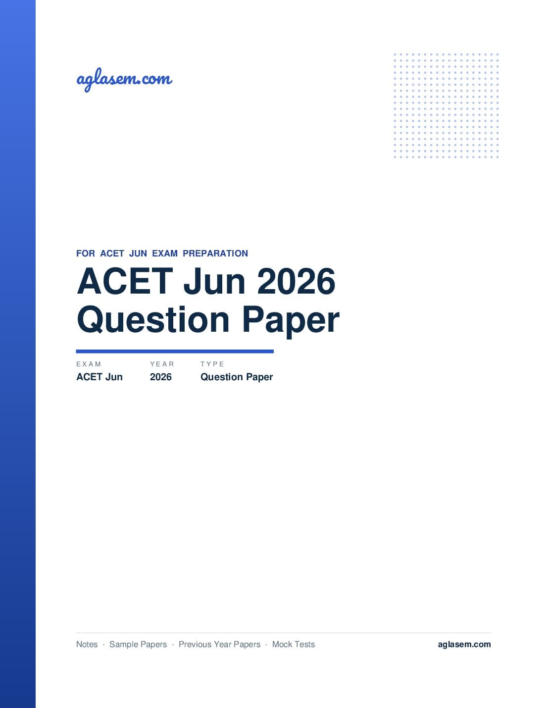 ACET Jun 2026 Question Paper - Page 1 of 17