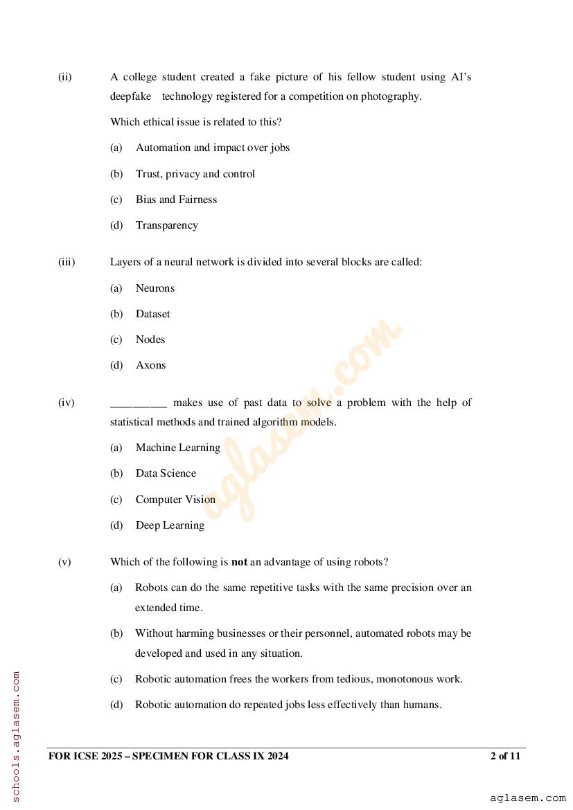 ISC English Literature Specimen Paper 2025 PDF CISCE Class 11 English 
