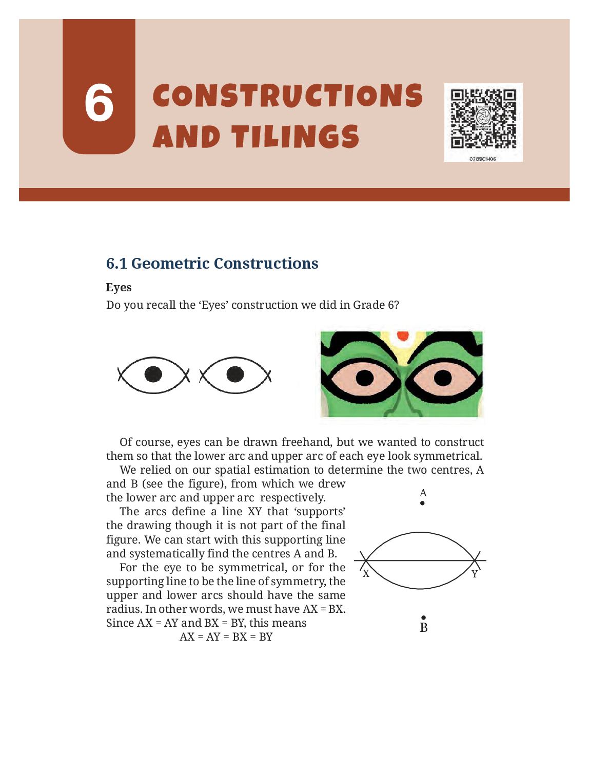 NCERT Book Class 7 Mathematics (Part II) Chapter 6 Constructions and Tilings - Page 1 of 28