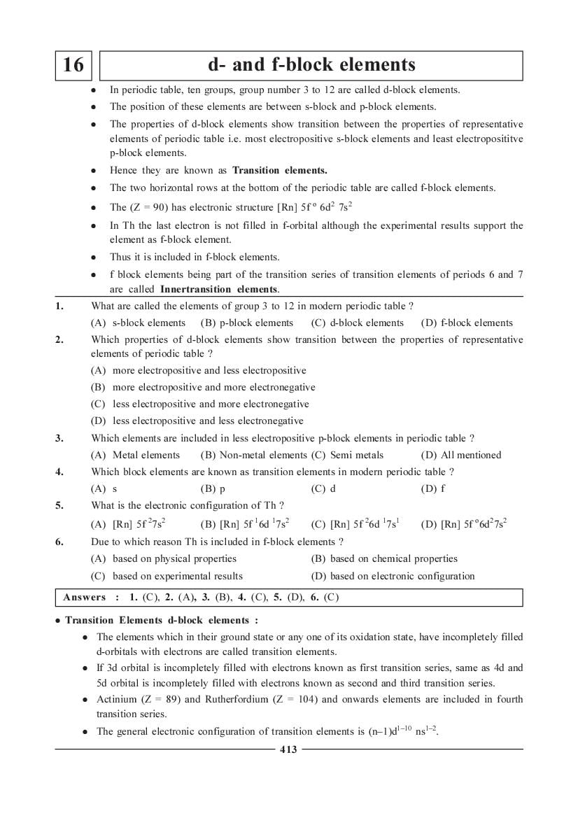 JEE NEET Chemistry Question Bank - d- and f-block Elements - Page 1