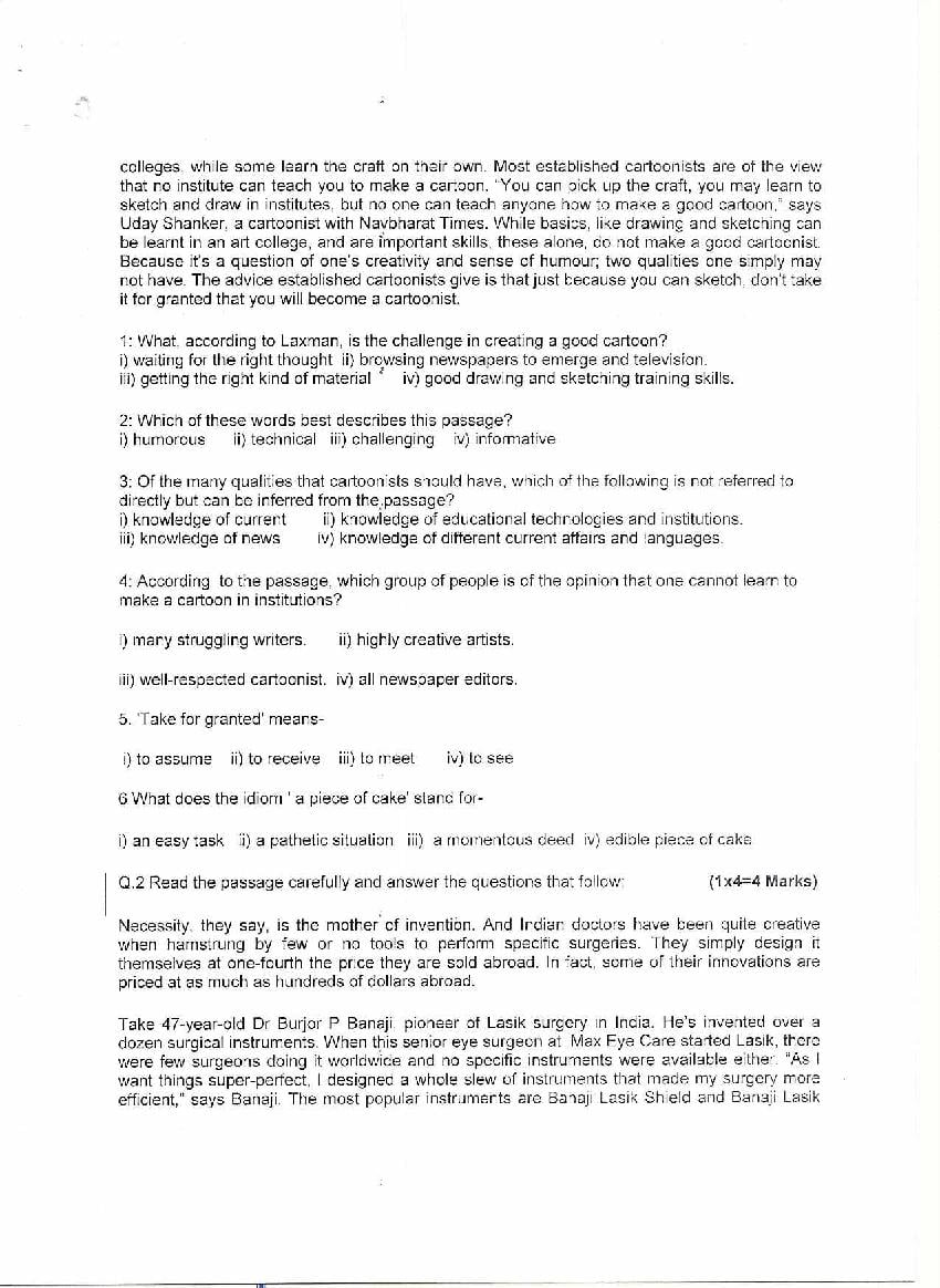 HPBOSE Class 9th Model Question Paper for English 2022 Download HP