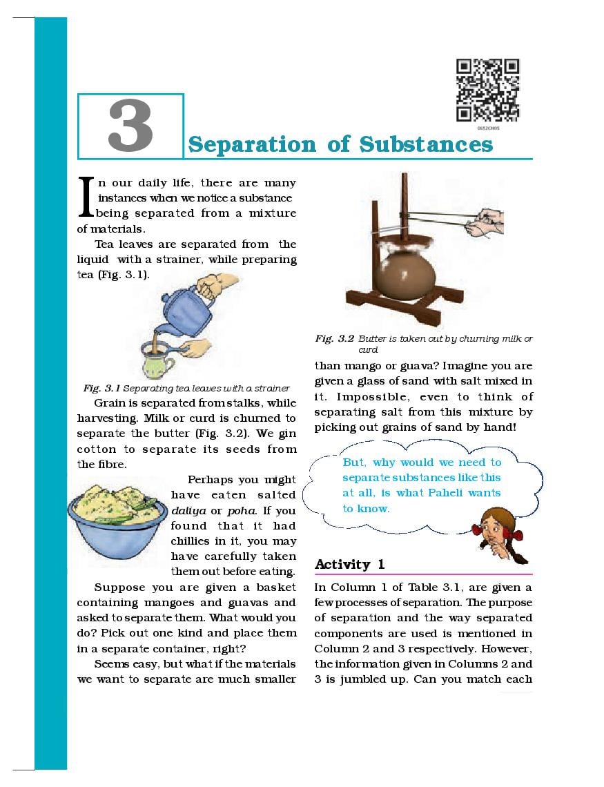 NCERT Book Class 6 Science Chapter 3 Fiber to Fabric - Page 1